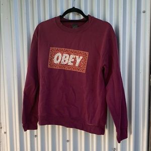 Obey Maroon Pullover
